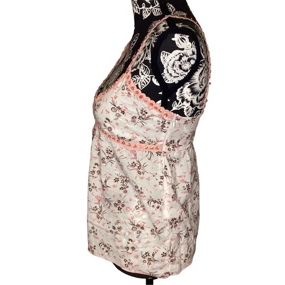 Vintage Forever 21 Floral Sequin Tank Top Flowers Coastal Beach Vacation - Picture 4 of 10